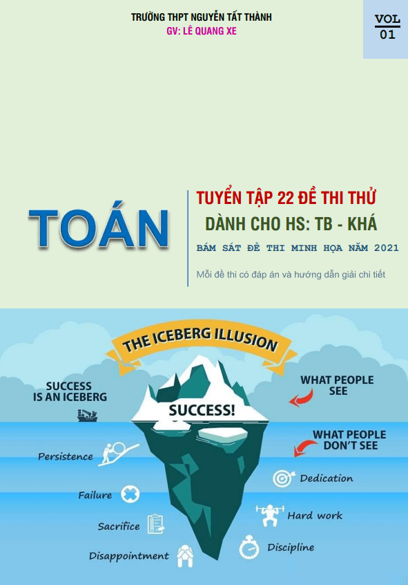 22 đề thi bám sát đề minh họa thpt 2021 môn toán dành cho học sinh trung bình – yếu