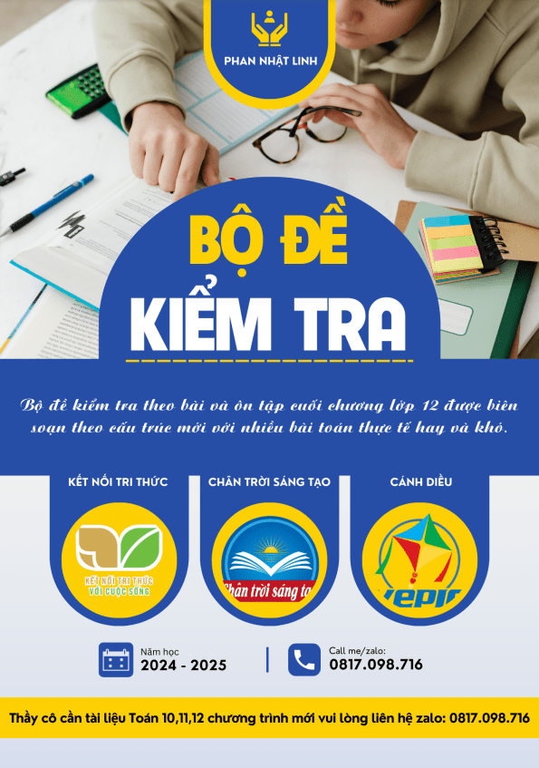 bộ đề kiểm tra theo bài học môn toán 12 chương trình mới (tập 1)