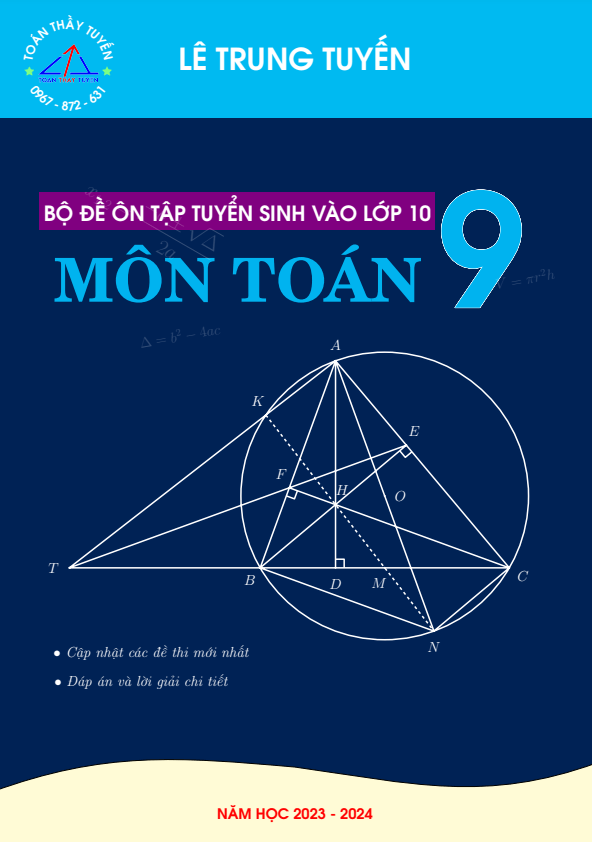 bộ đề ôn tập tuyển sinh vào lớp 10 môn toán – lê trung tuyến