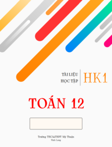 tài liệu học tập hk1 toán 12 – huỳnh phú sĩ