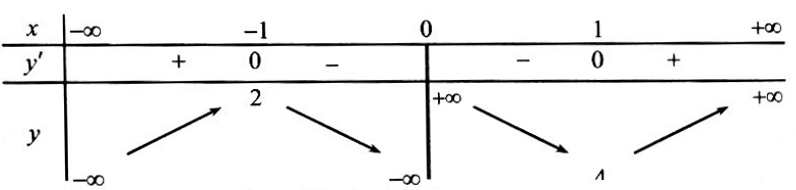 xét tính đơn điệu của hàm số dựa vào bảng biến thiên, đồ thị của hàm số