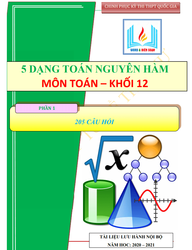 5 dạng toán nguyên hàm thường gặp