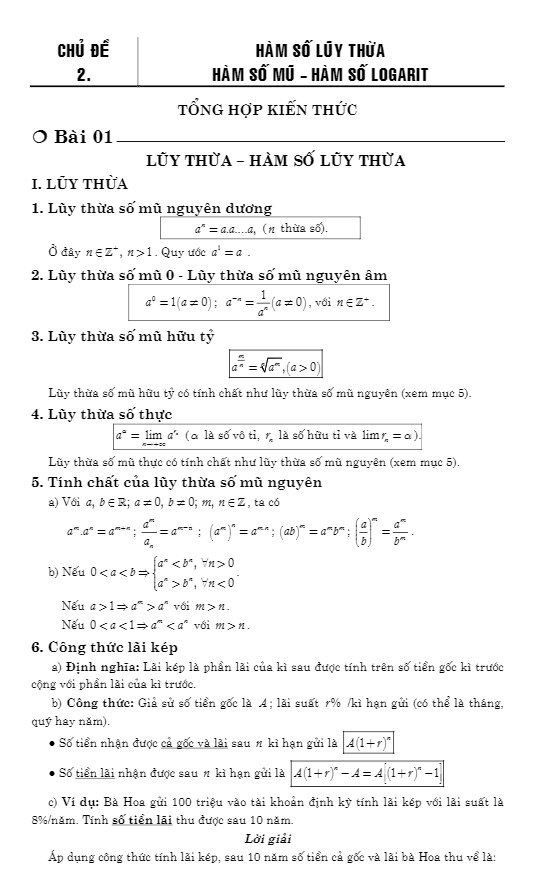bài tập hàm số lũy thừa, hàm số mũ và hàm số logarit – nguyễn phú khánh, huỳnh đức khánh