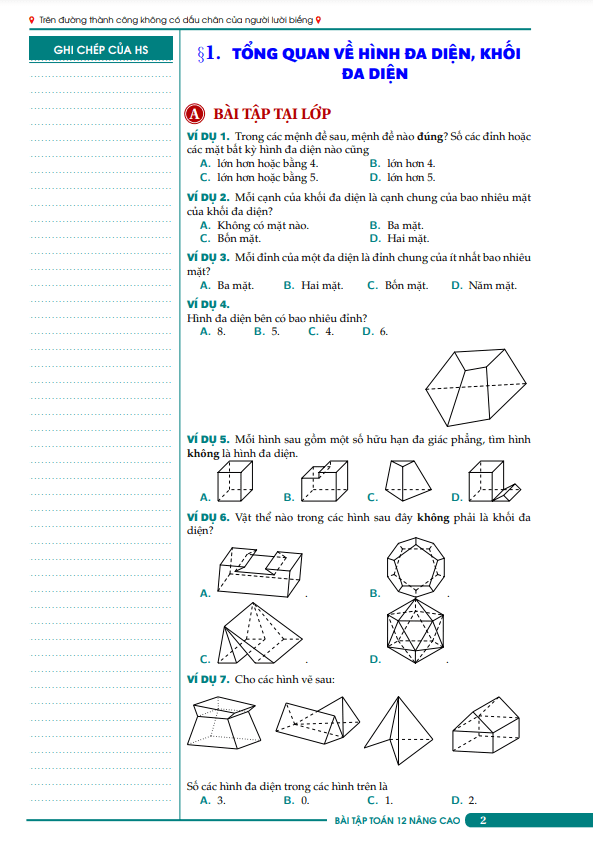 bài tập tổng ôn khối đa diện và thể tích khối đa diện có đáp án