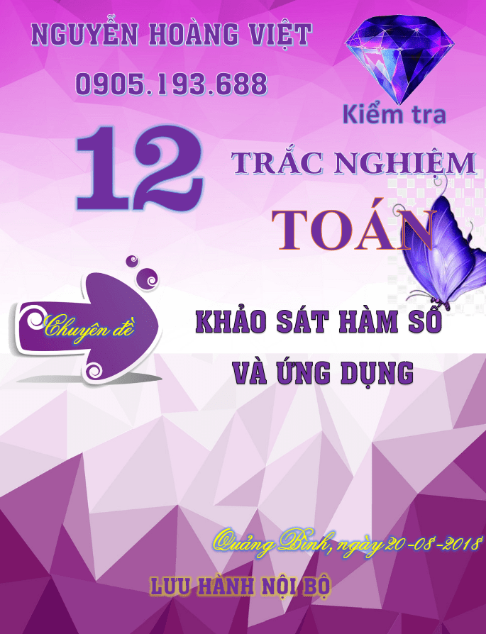 bộ đề kiểm tra trắc nghiệm giải tích 12 chương 1 có đáp án và lời giải chi tiết