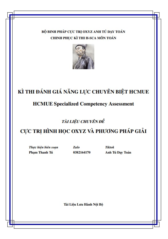 chuyên đề cực trị hình học oxyz và phương pháp giải – phạm thanh tú