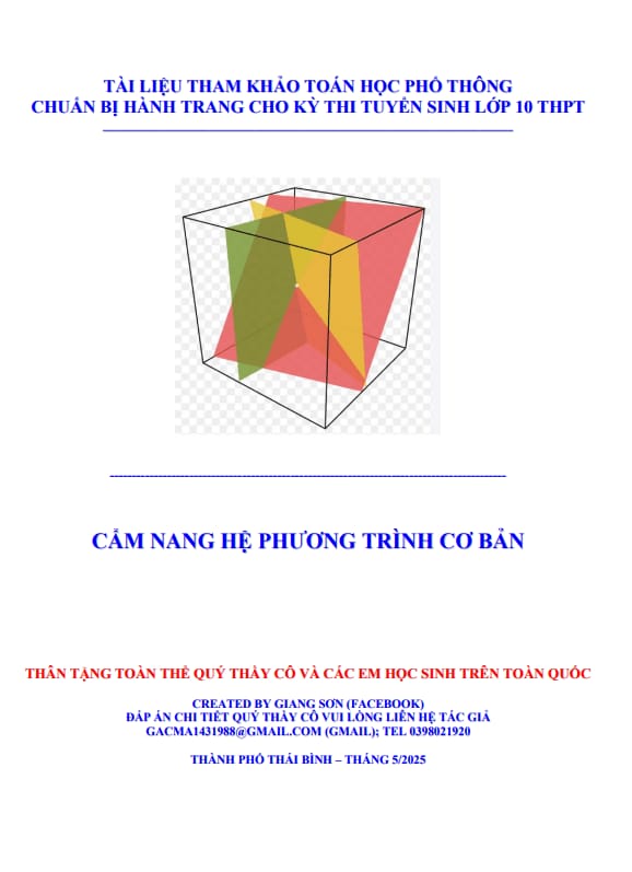 chuyên đề hệ phương trình ôn thi tuyển sinh vào lớp 10 thpt môn toán