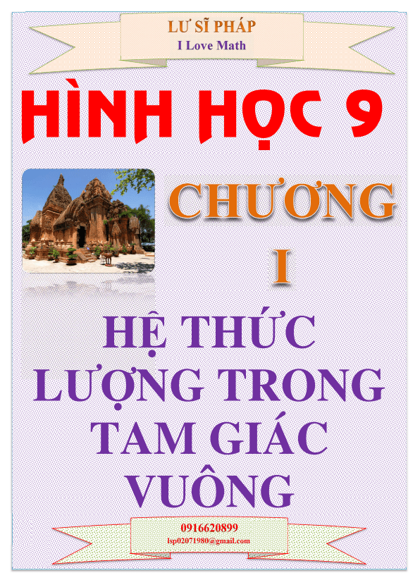 chuyên đề hệ thức lượng trong tam giác vuông – lư sĩ pháp