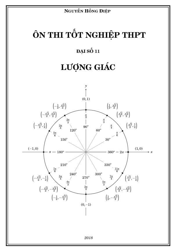 chuyên đề lượng giác ôn thi thpt quốc gia môn toán – nguyễn hồng điệp