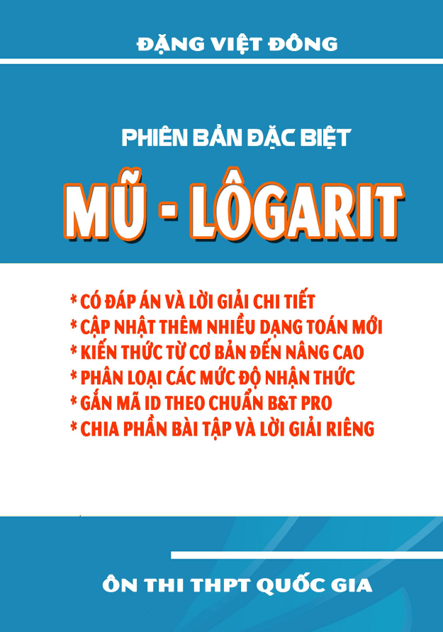 chuyên đề mũ và logarit – đặng việt đông