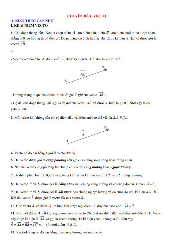 chuyên đề toán thực tế vectơ môn toán 10