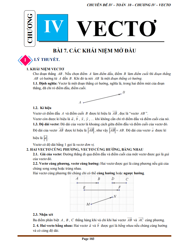 chuyên đề vectơ toán 10 kết nối tri thức với cuộc sống
