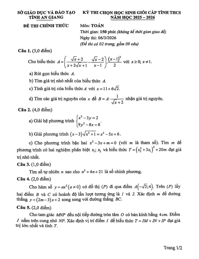 đề chọn học sinh giỏi tỉnh toán thcs năm 2025 – 2026 sở gd&đt an giang