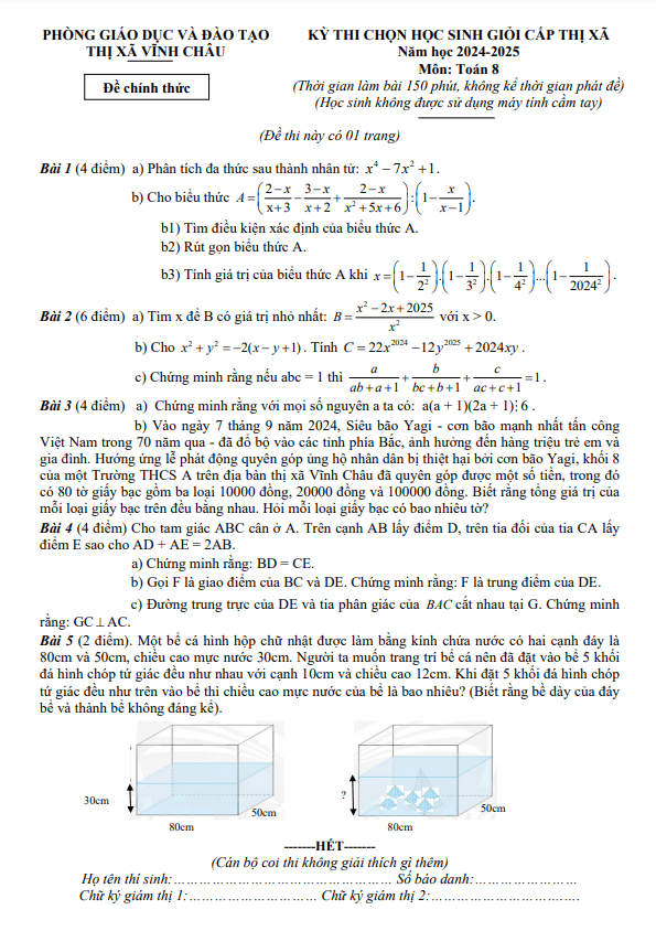 đề chọn học sinh giỏi toán 8 năm 2024 – 2025 phòng gd&đt vĩnh châu – sóc trăng