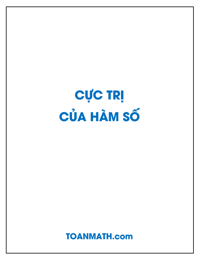 giải bài tập sgk giải tích 12 nâng cao: cực trị của hàm số
