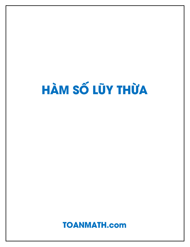 giải bài tập sgk giải tích 12 nâng cao: hàm số lũy thừa