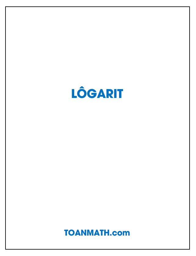 giải bài tập sgk giải tích 12 nâng cao: lôgarit