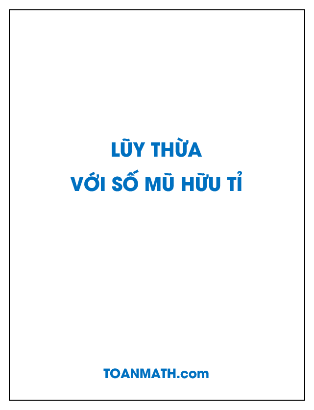 giải bài tập sgk giải tích 12 nâng cao: lũy thừa với số mũ hữu tỉ