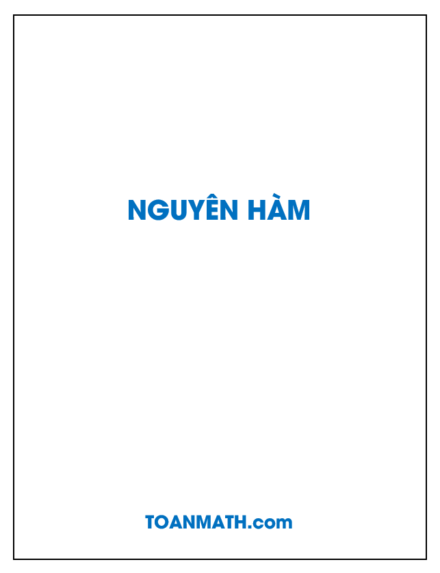 giải bài tập sgk giải tích 12 nâng cao: nguyên hàm