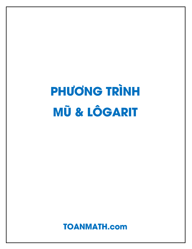 giải bài tập sgk giải tích 12 nâng cao: phương trình mũ và lôgarit
