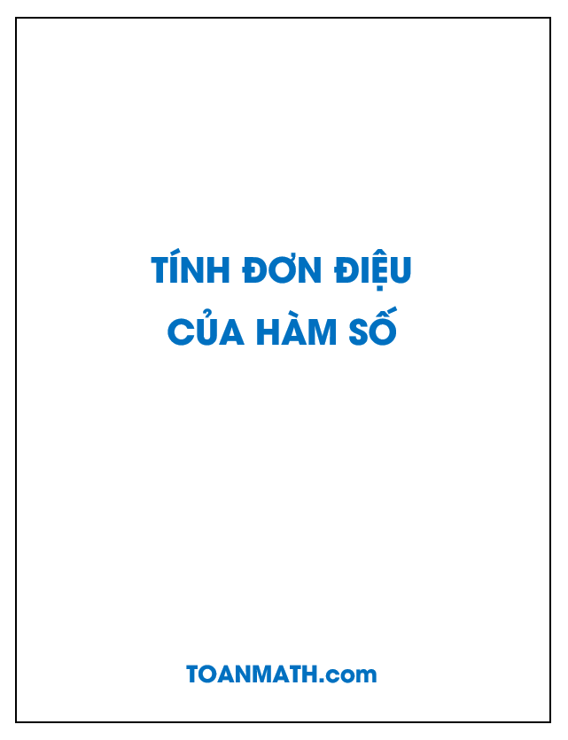 giải bài tập sgk giải tích 12 nâng cao: tính đơn điệu của hàm số