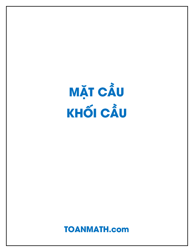 giải bài tập sgk hình học 12 nâng cao: mặt cầu, khối cầu