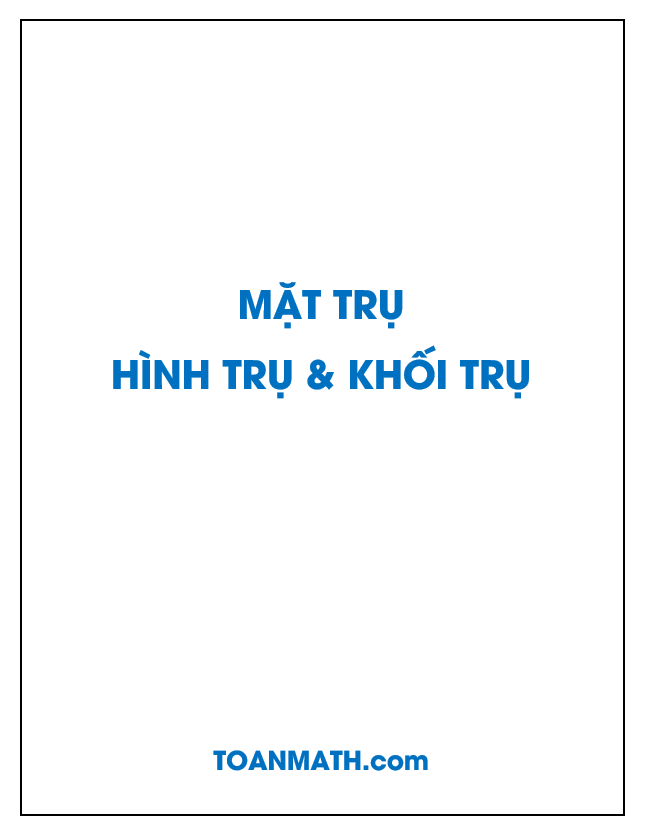 giải bài tập sgk hình học 12 nâng cao: mặt trụ, hình trụ và khối trụ