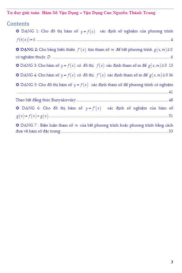 giải và biện luận phương trình, bất phương trình bằng phương pháp hàm số – nguyễn thành trung