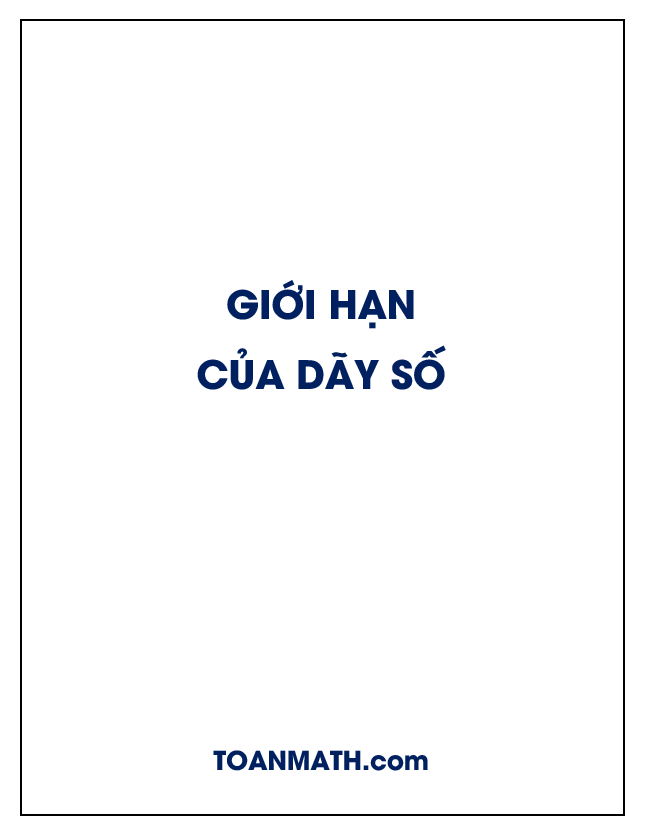 giới hạn của dãy số