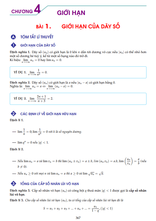 hướng dẫn giải các dạng toán giới hạn