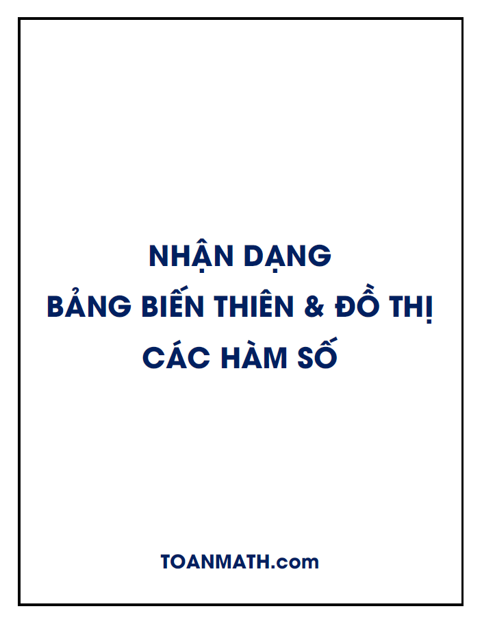 nhận dạng bảng biến thiên và đồ thị các hàm số