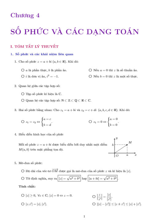 số phức và các dạng toán – phùng hoàng em