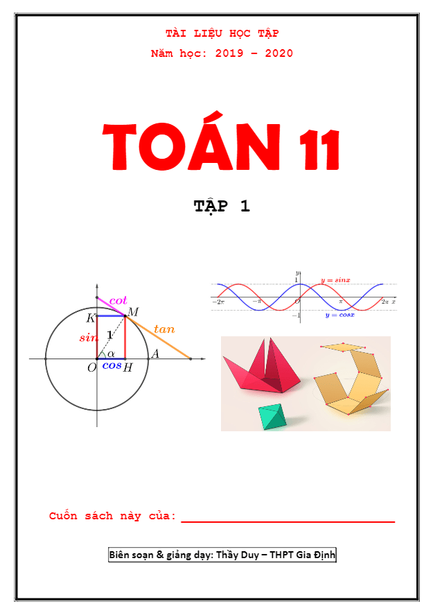 tài liệu học tập môn toán 11 – la tuấn duy (tập 1)