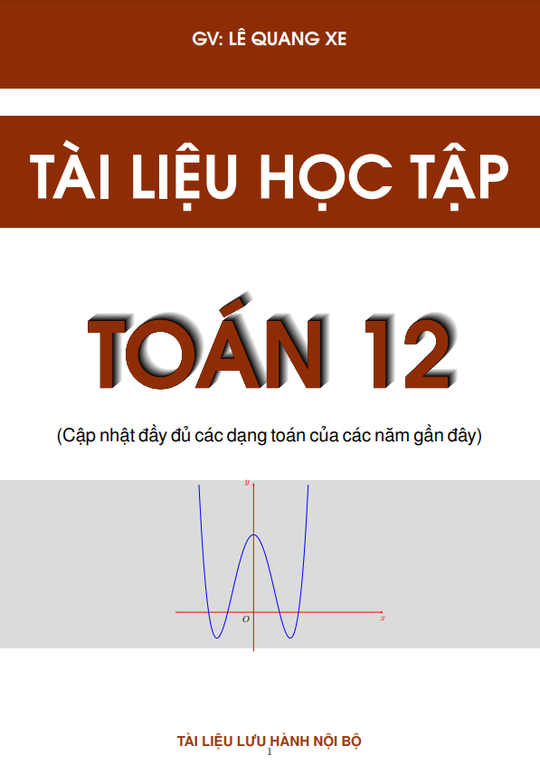 tài liệu học tập toán 12 chủ đề ứng dụng đạo hàm khảo sát và vẽ đồ thị hàm số